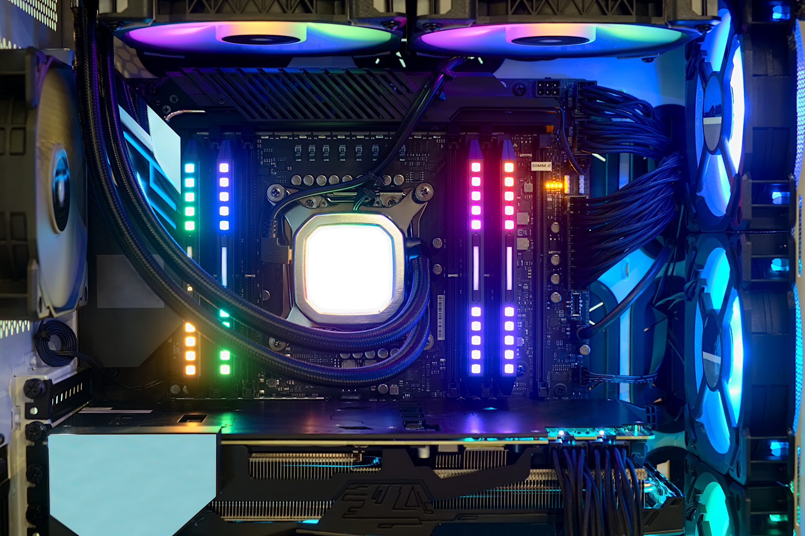 closeup-inside-high-performance-desktop-pc-with-multicolored-neon-light-show-status-working